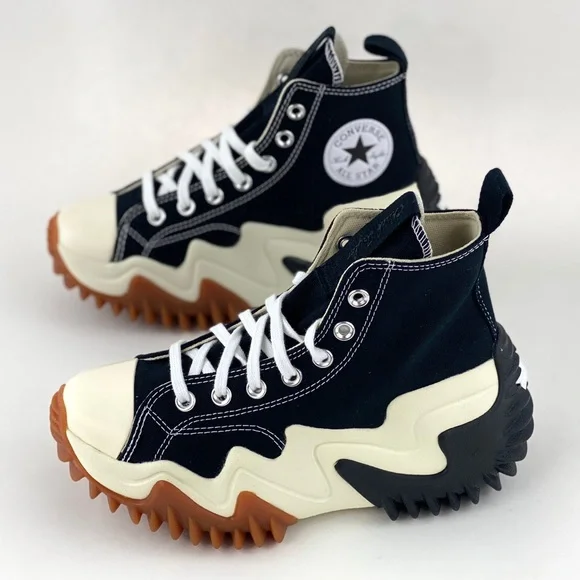 Converse Run Star Motion HI Black White Women's Sneakers Shoes 171545C - Picture 2 of 12